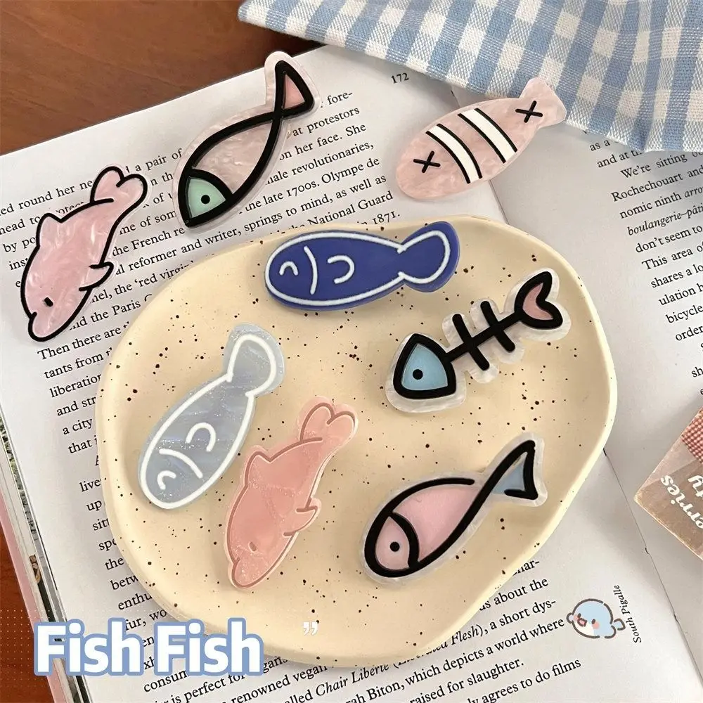 

Cartoon Fish Bone Hairpin Personalized Acrylic Geometry Dolphin Barrettes Ponytail Holder Headwear Animal Hair Clip Daily