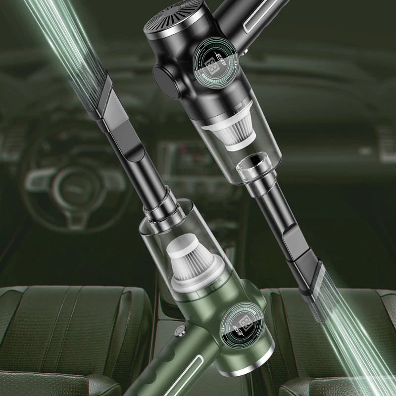 무선 휴대용 진공 청소기 집진기, 높은 흡입 휴대용 미니 전원 디스플레이, 자동차 가정