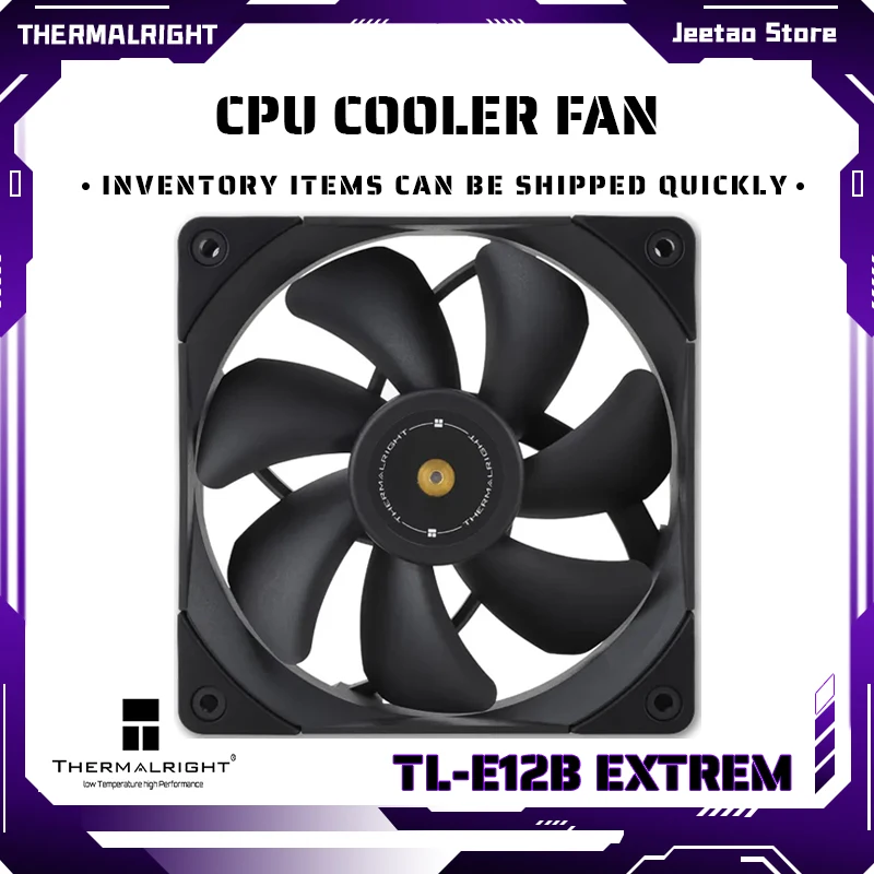 

Thermalright TL-E12B EXTREM 120mm Thin Computer Case Fan 4PIN PWM High Performance 1850RPM Quiet CPU Cooler Fan