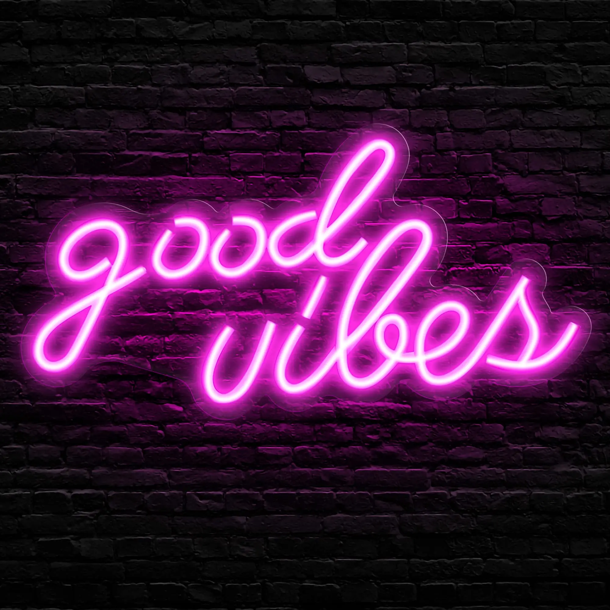 

Good Vibes Neon Signs for Wall Bedroom Home Wedding Party Shop Decor USB Powered Dimmable Led Neon Light Up Sign