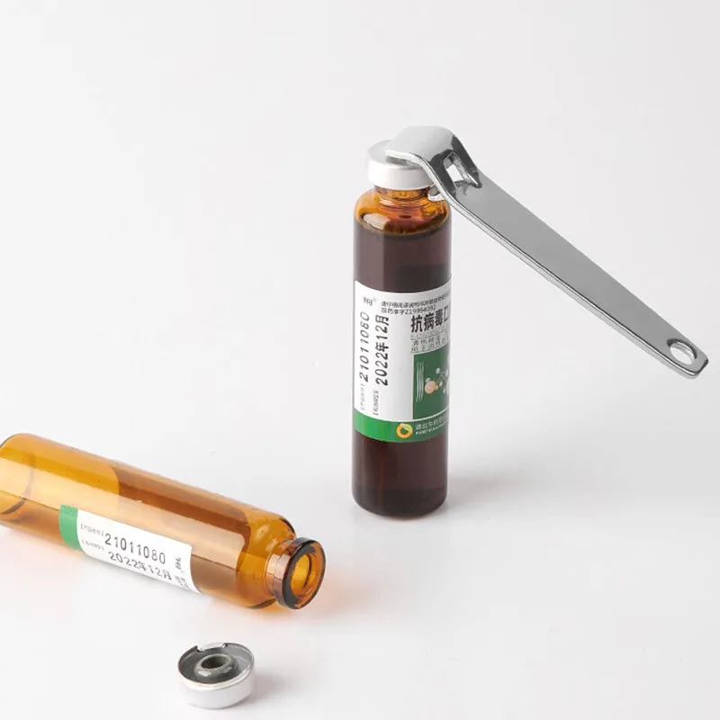 Bottle Opener 1PC Stainless Steel Oral Liquid Vial Opener Nurse Doctor Medical Tool Portable