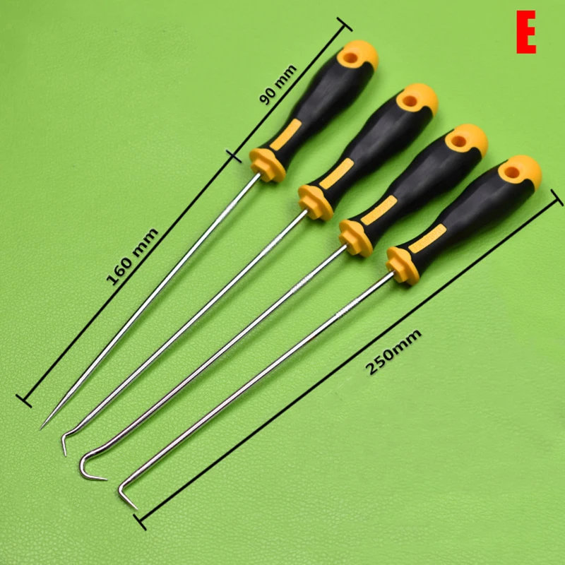 Car Auto Vehicle Oil Seal Screwdrivers Set 4Pcs O Ring Removal Tool Gasket Puller Long Remover Tool Set Auto Car Pick and Hook