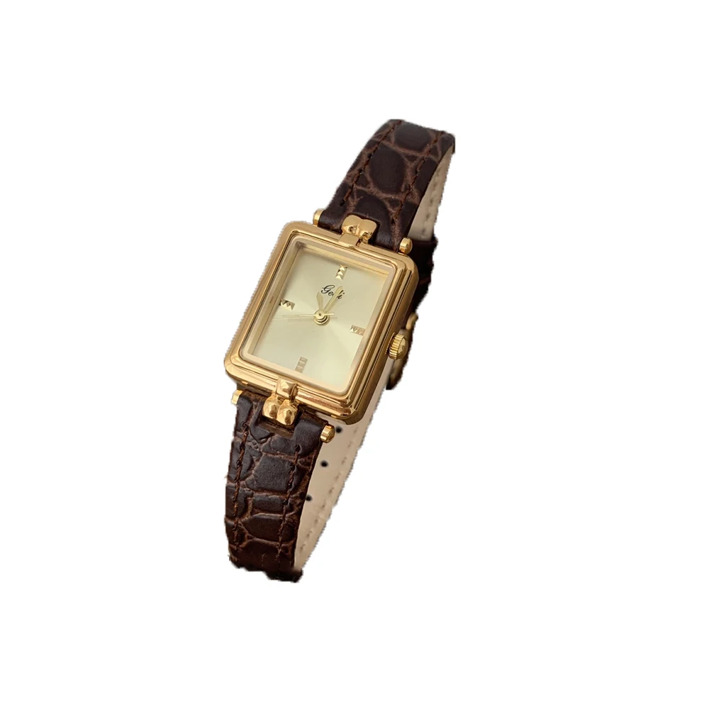 Fashion Temperament Minimalism Serpentine cortex Quartz Watch For women's girl Student gift  Women's accessories