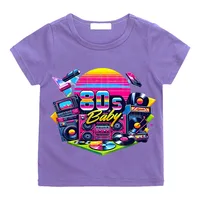 80S Baby Music Printing T Shirt Hip Hop Print Kids T Shirt Boys Cartoon Short Sleeve Baby Girls T Shirt Children's Clothes Y2k 1