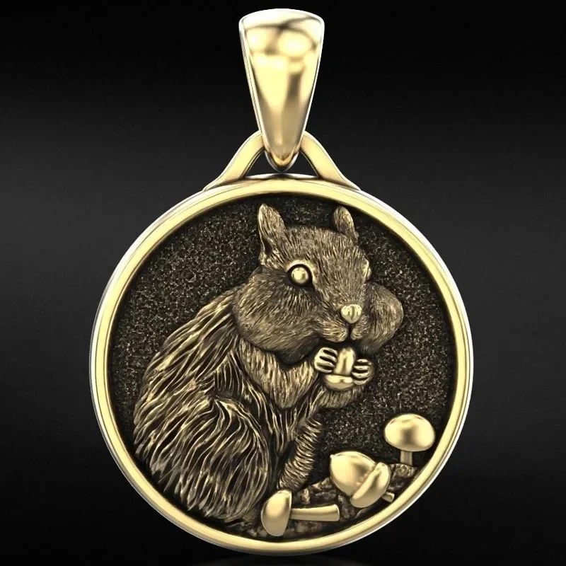 9g Stylish Chipmunk Women Present Animal Art Relief Pendant  Customized 925 Solid Sterling Silver Pendant