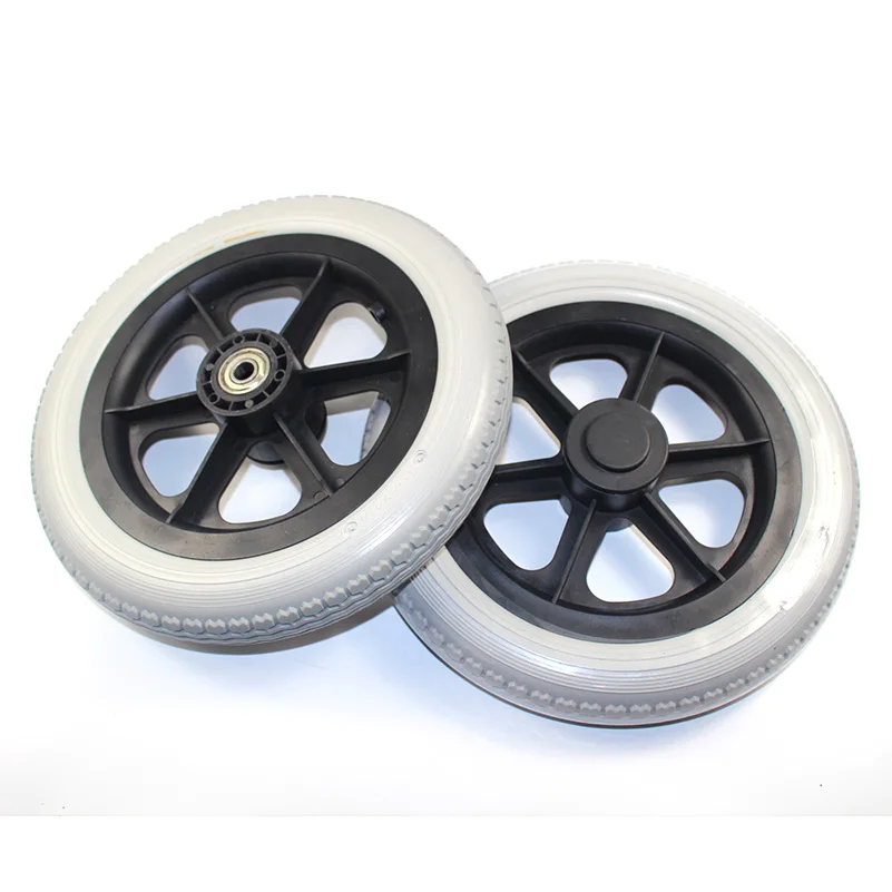 12 1/2x2 1/4 Wheelchair Rear PU Inch Large Inflation Free Solid Manual Accessories