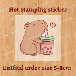 Adorable Capybara Knitted Children's Beanie - Cartoon Anime Woolen Hat (SHUI - 120 Sticker)