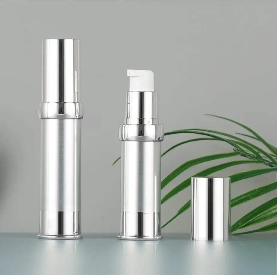 20ml Silver Airless Bottle Silver Pump Lid Lotion Emulsion Serum