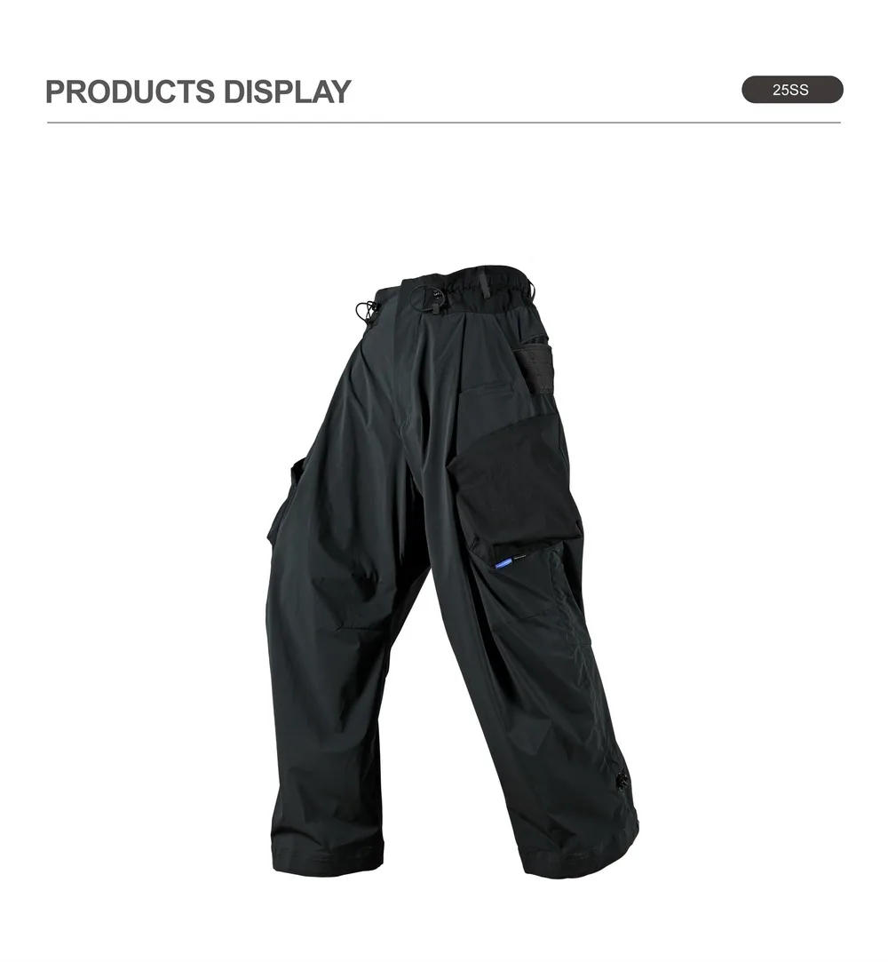 Reindee Lusion 25ss Toray loose samurai pants 3d cut multishape multipocket waist adjustment techwear gorpcore
