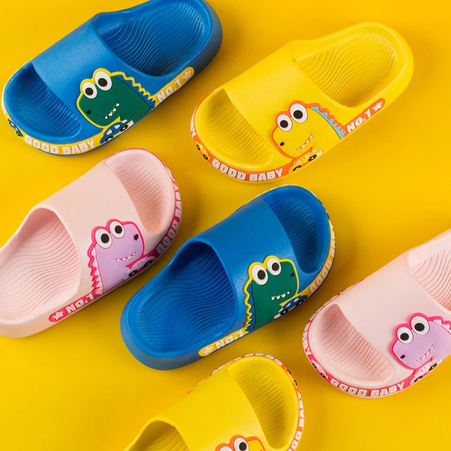 Cartoon Crocodile Children Slippers Non-slip Home Bathroom Shoes
