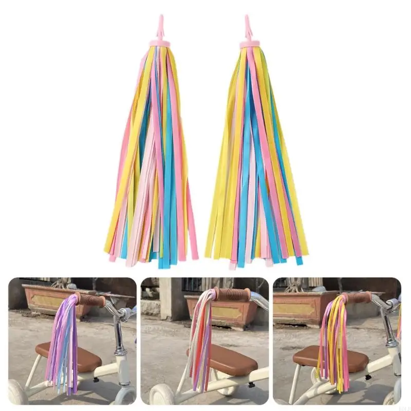 1pair Children Bicycles Coloured Ribbon Decoration Handlebar Tassels Outdoor Cycling Accessories bicycle accessories