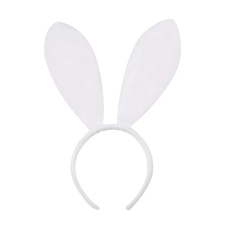 2025 Black Bunny Ears Headbands for Easter Rabbit Ear Headband Playboy Bunny Halloween Costume Cosplay Prop Headband Set