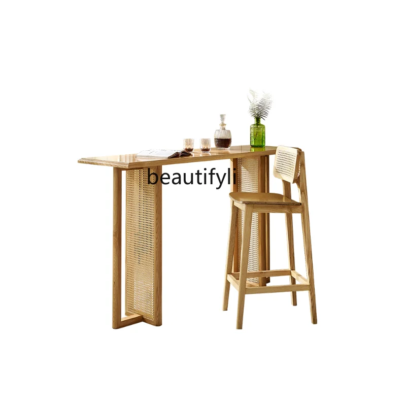 

Скандинавский барный стул, современный минималистичный барный стул, высокие ножки, домашний стул, спинка, приемник, стойка из твердой древесины