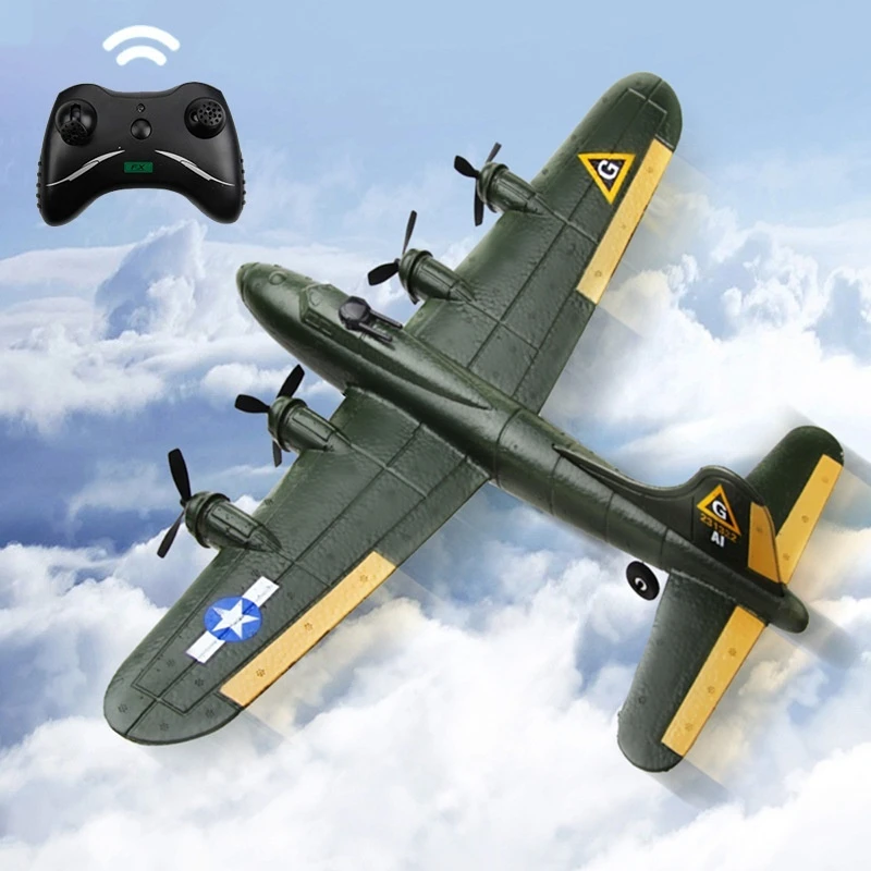 

New Wireless Remote Control Flying Bear Fx817 Remote Control Foam Aircraft Fixed Wing Model Glider B17 Bomber Children's Toys