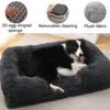 Square Dog Bed Plush Pet Bed Winter Thickened Pad House for Dogs Bed Cat Sofa for Flyffy Dogs Sleeping Bed Sofa Removable Mat 3