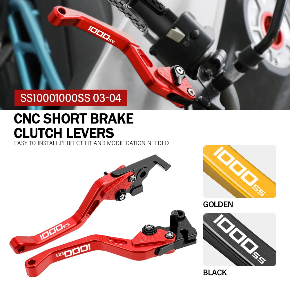 

For DUCATI 1000SS SS1000 1000 SS 2003-2004 1000SS Motorcycle Accessories CNC Short Brake Clutch Levers LOGO