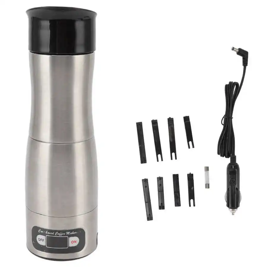 Electric Tea Coffee Machine Portable Coffee Maker for Car Travel Coffee Machine with 12V 24V Cigarette Lighter 6