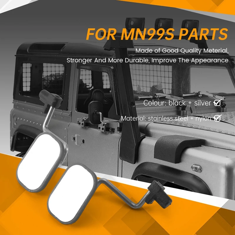 Rearview Mirror Driving Mirror For MN D90 D91 D99 MN-90 MN99S 1/12 RC Car Upgrade Parts Accessories