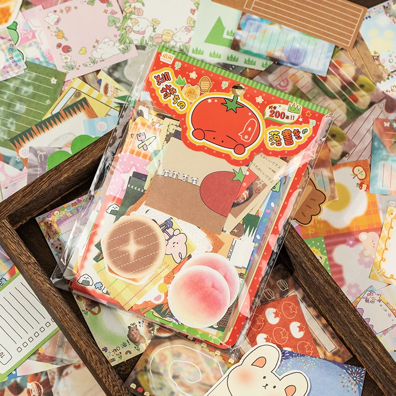 200 Sheets Kawaii Deco Memo Pad Decorative Notes for Notes Cute Paper Material Scrapbook Supplies For Arts Diy Journal Planner 3