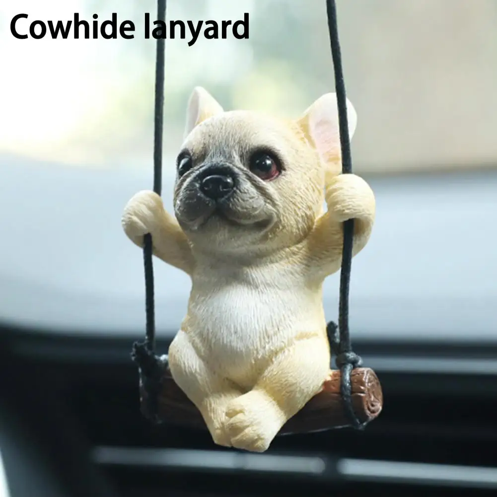 

Car Pendant Practical Rearview Mirror Interior Decor Hanging Puppy Shape Mini Puppy Car Hanging Toy Ornament Car Accessories