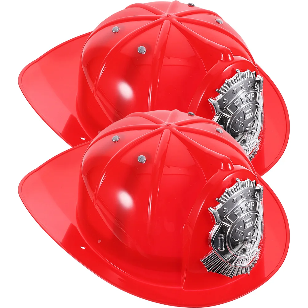 

Kids Firefighter Hat Cosplay Firefighter Fireman Costume Accessory for Boys Girls Plastic Firefighter Hat