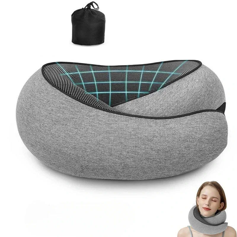 Travel Neck Support Portable Adjustable Soft Noon Break Sleep Pillows Memory Foam U-shaped Pillow Snail Style 6
