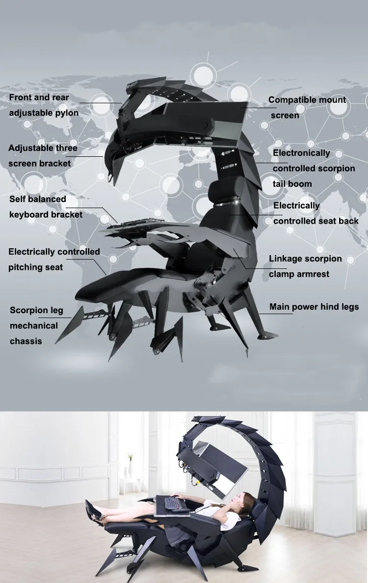 Pc Cockpit Clivens Pc Chair Gamer Chair Scorpion Pc Cockpit Desk