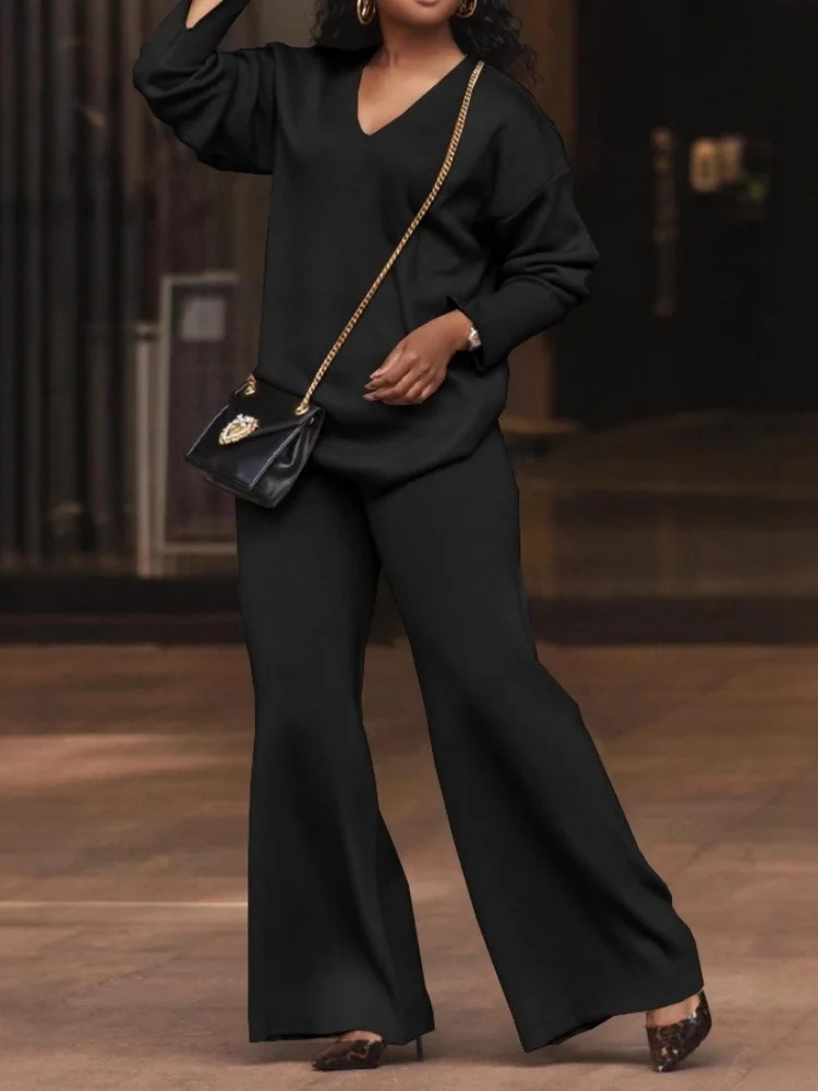 Wmstar Two Piece Set Women Wholesale New Solid Color Thickened Suede Sleeve Split 2025 Summer Outfit Fancy Club Vacation