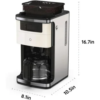 iCoffee Remote Grind and Brew Drip Coffee Maker On Demand with App, Built-In Bean Grinder, and Warming Plate for Kitchen 6