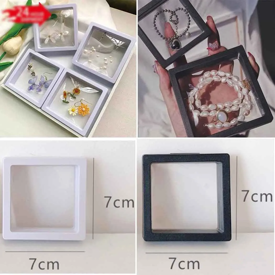 Transparent Anti Oxidation Jewelry Suspension Box PE Film Display Box Jewelry Ring Bracelet Necklace Storage