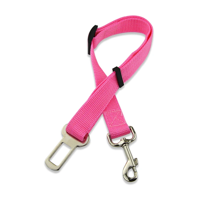 Adjustable pet cat and dog car seat belt pet seat vehicle dog harness traction clip safety bar traction belt access pet seat belt