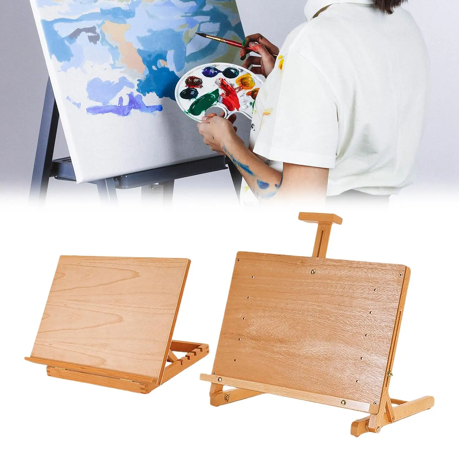 4K Adjustable Drafting Table Desk Easel Folding Wooden Tabletop Artist  Easel - AliExpress