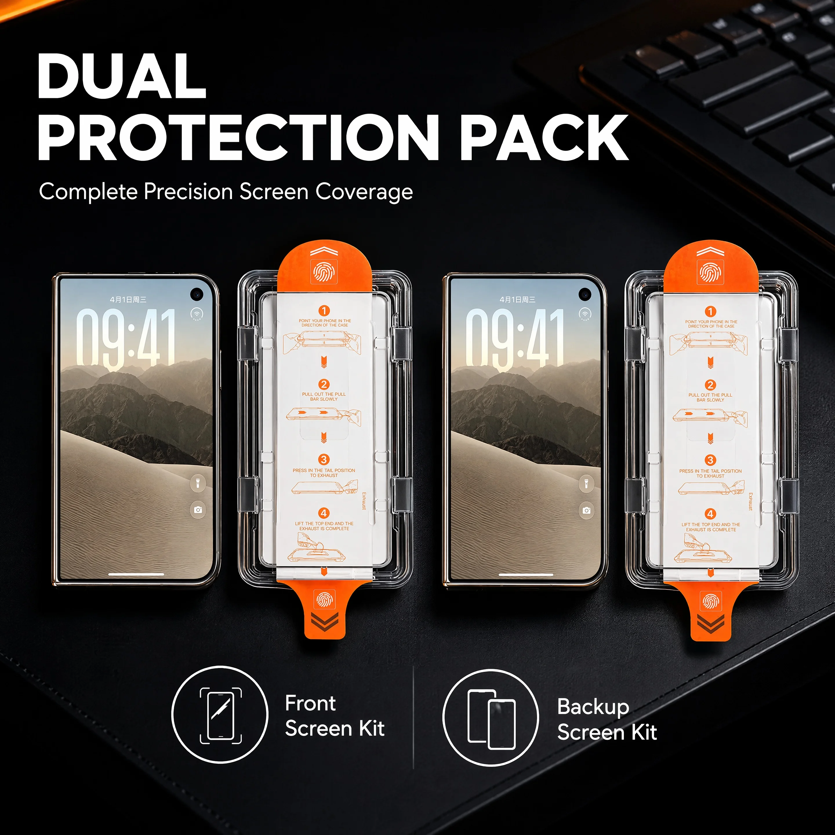 Premium Tempered Glass Screen Protector with Auto Dust Removal & Bubble-Free Installation