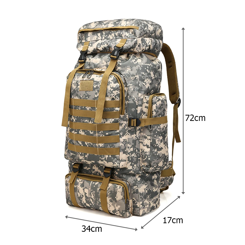 Sac à dos étanche tactique militaire 50L pour homme camouflage - Evasion  Randonnée