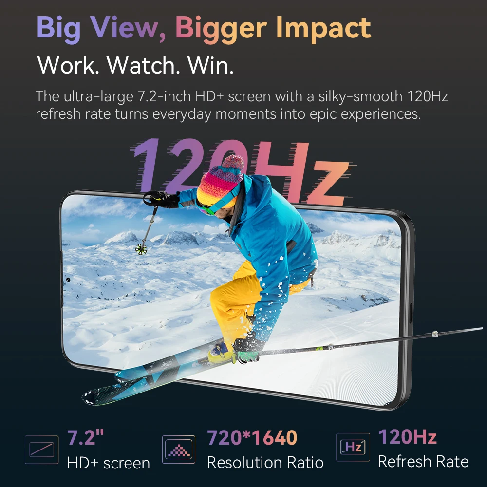 Cubot Note 60 スマートフォン、Android 15、7.2インチ 120Hz