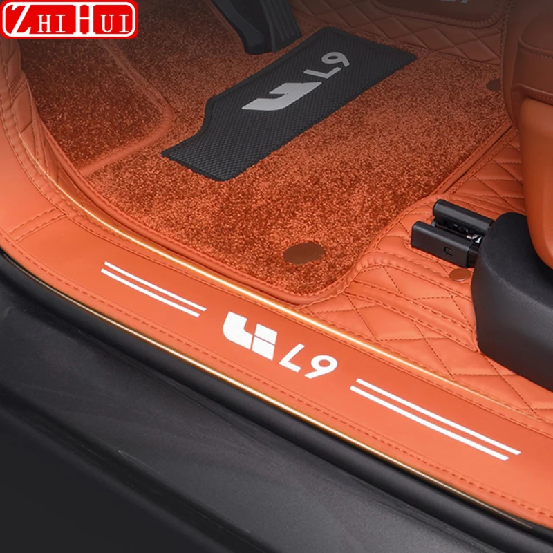 

For Li Lixiang L9 2024 2023 2022 Car Styling Floor Mats Double Layer PU Leather Foot Pad Interior Floorliner Auto Accessories