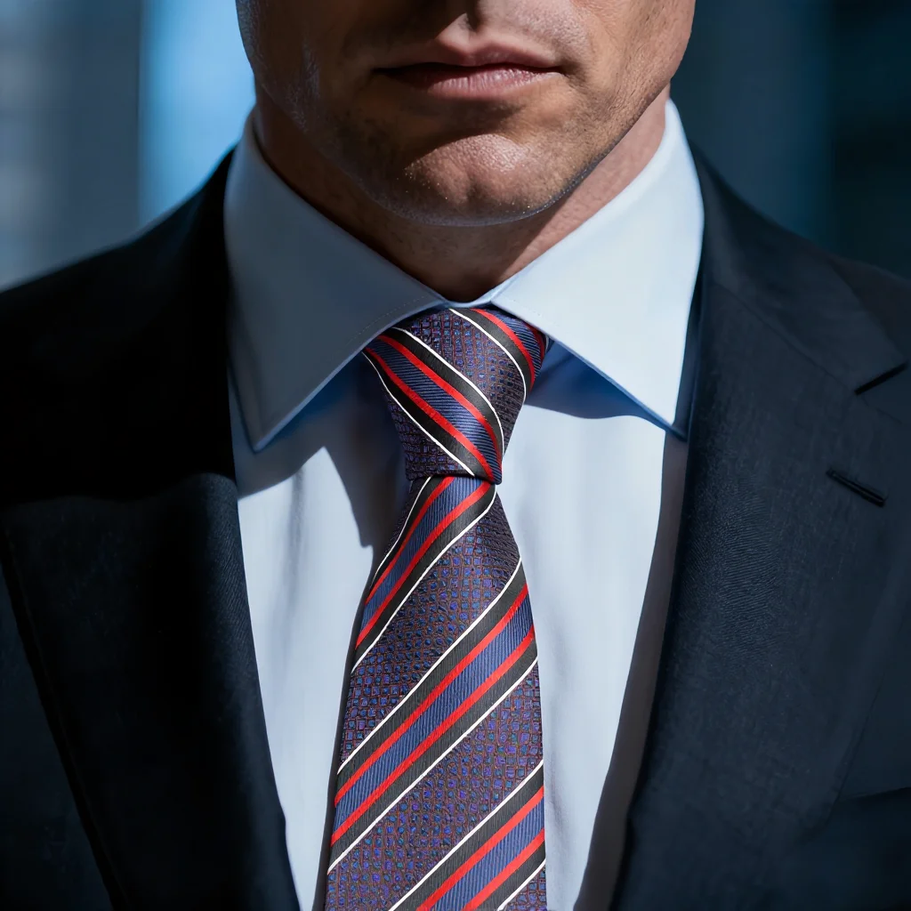 Luxus 8CM Streifen Dunkel Muster Herren Krawatte Für Mann Bräutigam Jacquard Gewebte Krawatte Für Business Hochzeit Party – Detail 9