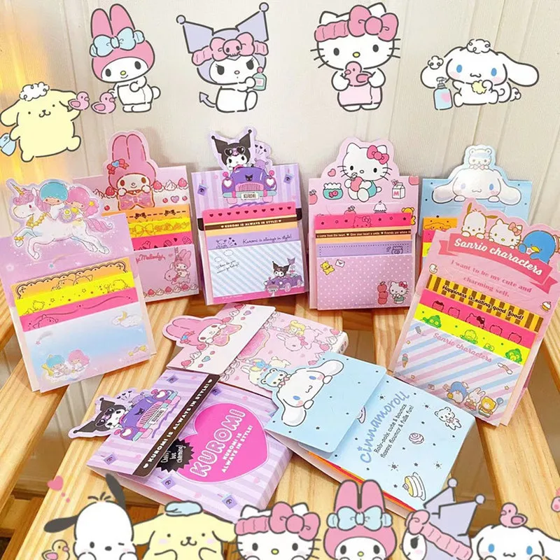 

Kawaii Sanrios письмо сообщение мультфильм милый Hello Kittys Kuromi My Melody Cinnamoroll ученический блокнот канцелярские принадлежности подарок
