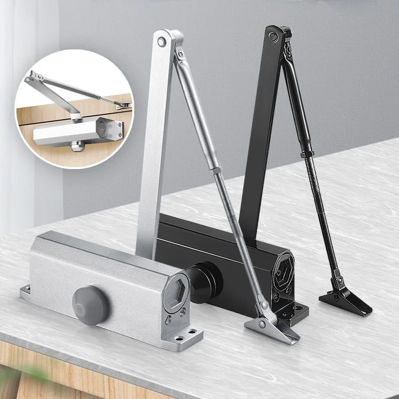 Ultra-Quiet Hydraulic Door Closer with Automatic Closing and Fireproof Design for Home and Office Use