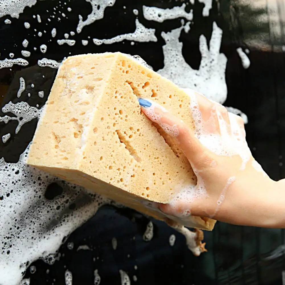 Washing Sponge Strong Water Absorption Honeycomb Rectangle Car Cleaning Sponge Multipurpose Car Washing Home Cleaning