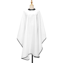 Professional Waterproof Silicone Barber Apron and Salon Cape (White)