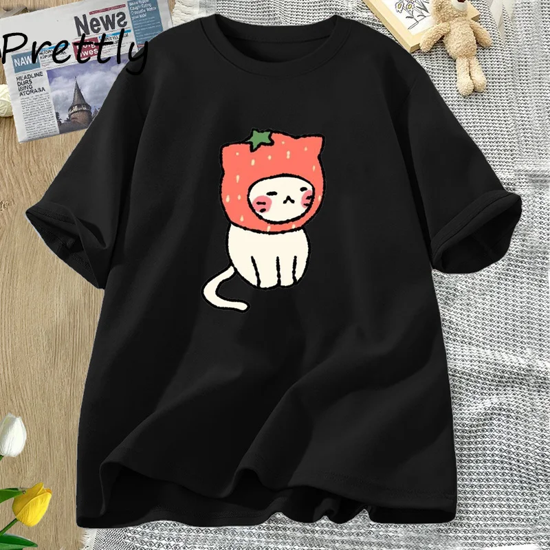 Yoongi Cat T-shirt Funny Printed Cotton Short Sleeve Tees Summer Unisex Women Men T Shirt Casual Round Neck T Shirts Streetwear 3
