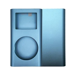 Sleek Metal Housing Shell with Lens Window for iPod Mini - Complete Replacement Case Cover (Light Blue)