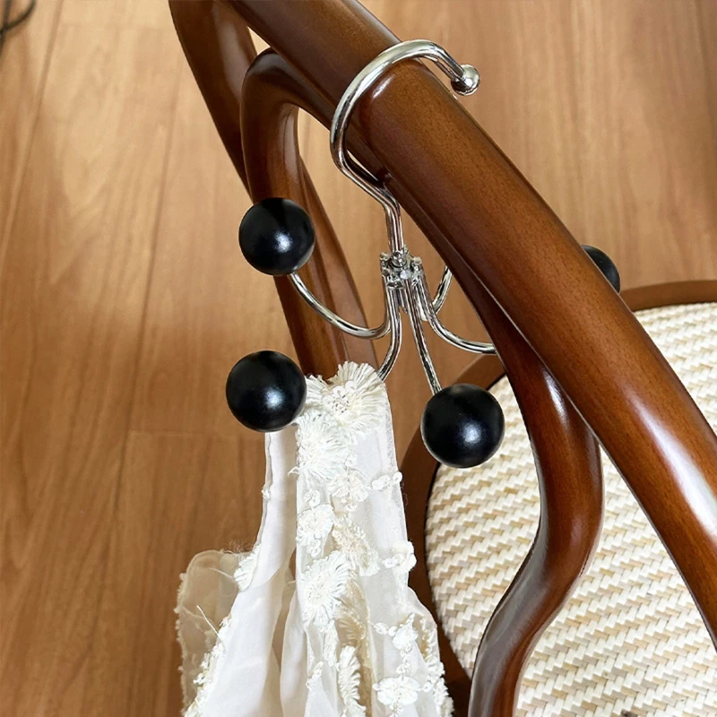 Description Picture 4 of itemRotating Hook Multifunctional Household Iron Art No Punching No Trace Clothes Drying Pole Wardrobe Cloakroom Bathroom