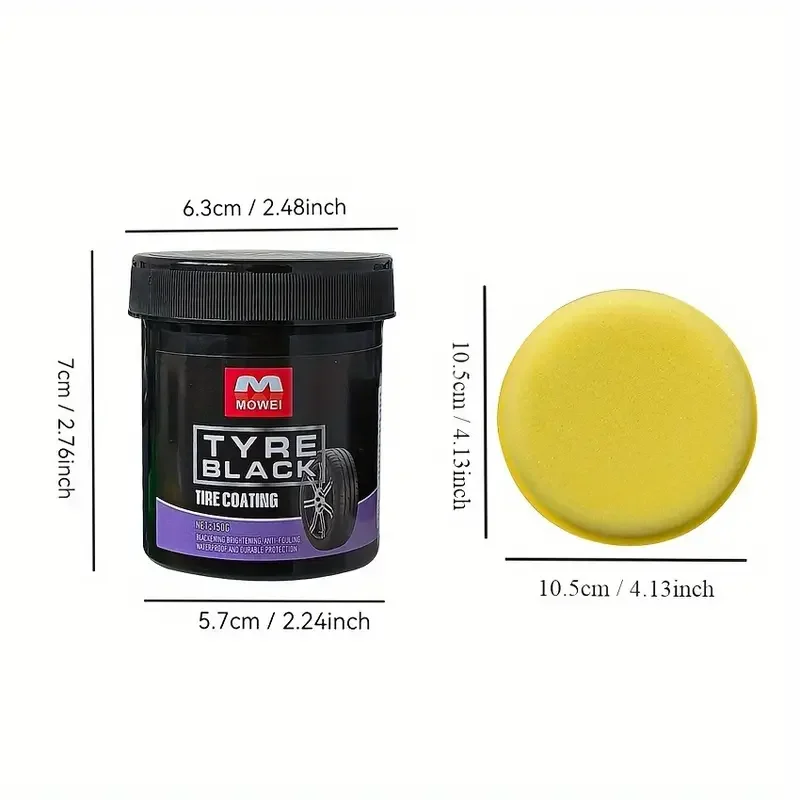 Universal tire blackening and brightening wax for car, bicycle and motorcycle tire scratch repair protection