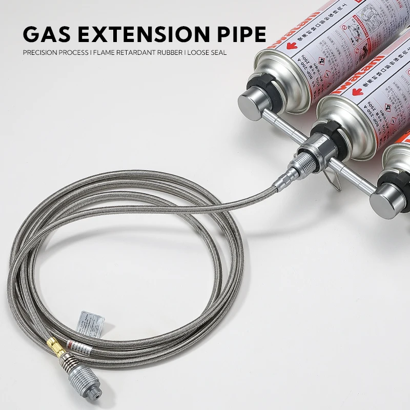 Camping Gas Stove Adapter Butane Adapter Extension Hose Split Stove Converter Connection Hose Gas Tank Camping Equipment