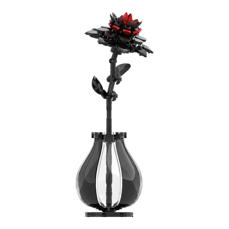 MOC Dahlie Blume Modell Bausteine Tianzhu Pfingstrose Pflanze Romantische Blume Ziegel Spielzeug DIY Kreative Bouquet Hause Dekoration Geschenk – Detail 10