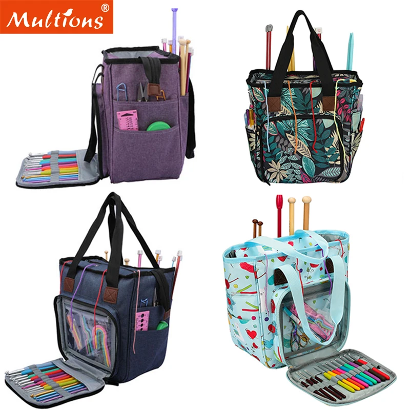 Empty Knitting Storage Bag Crochet Bag For Crochet Hook Sewing Tools Knitting Needles And DIY Needle Arts Craft Yarn
