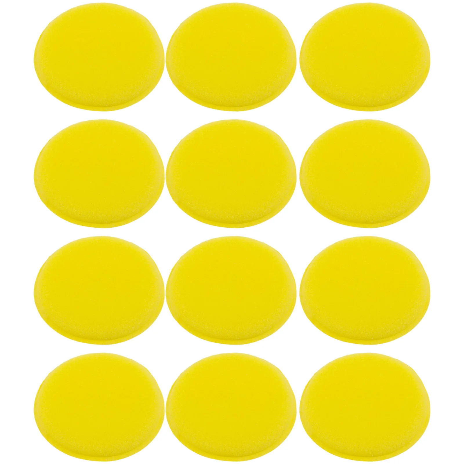 

Foam Yellow Car Waxing Polishing Wax Applicator Sponges 100*6mm Fine pore polyester 12pcs Auto Sale Universal New