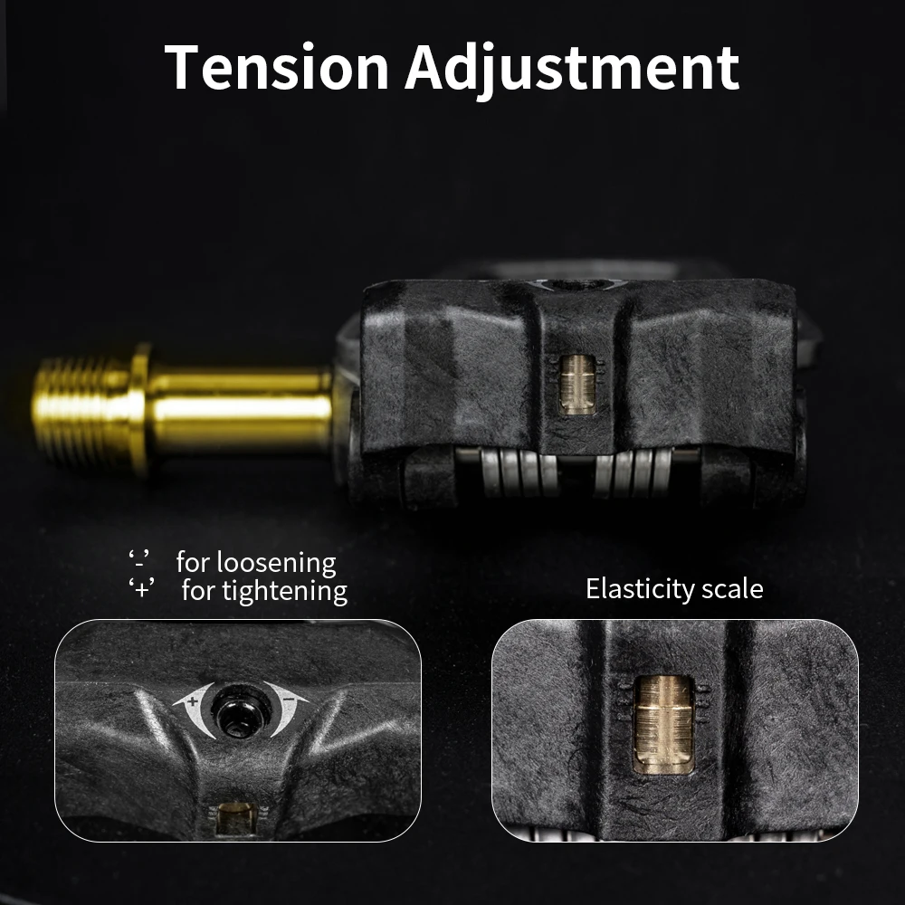 KINAN Bicycle Locking Pedals 189 Grams 94x69MM Carbon Fiber Body